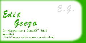 edit geczo business card